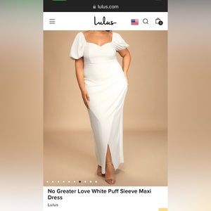 White Puff Sleeve Maxi Dress